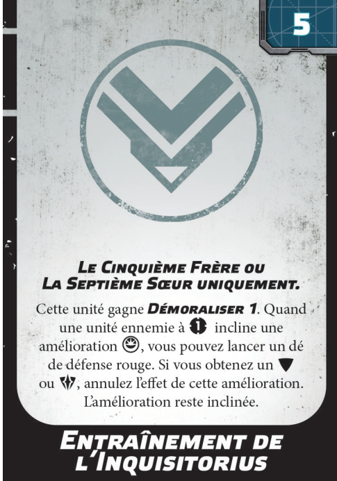 ENTRAÎNEMENT DE L'INQUISITORIUS